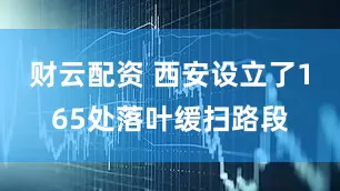 财云配资 西安设立了165处落叶缓扫路段